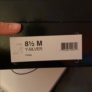 BCBG silver stappy heels